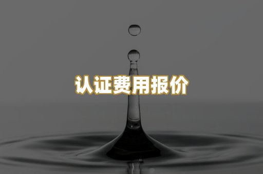 认证费用报价